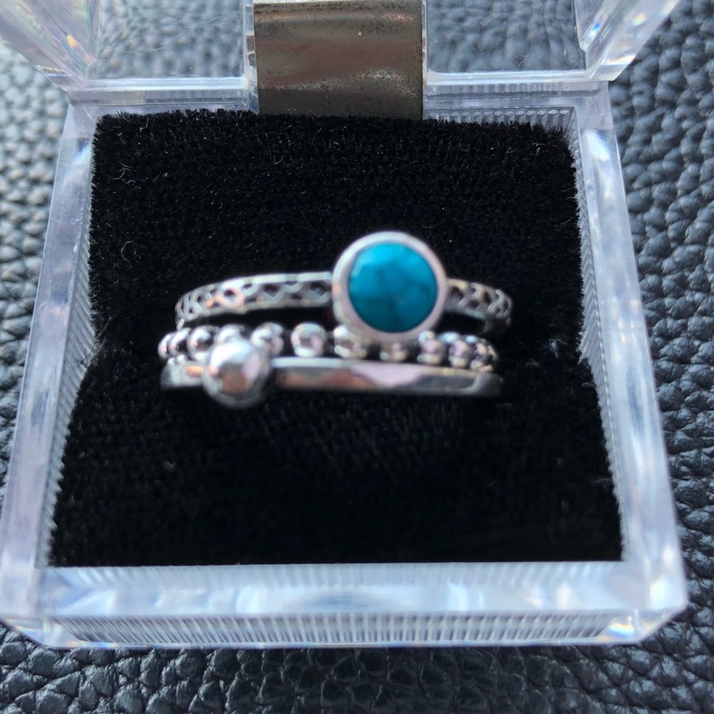 925 Sterling Silver Tibetan Turquoise’s Trio Set